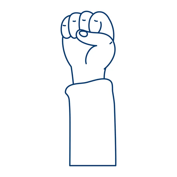 Χέρι ανθρώπινη γροθιά εικονίδιο διαμαρτυρίας — Διανυσματικό Αρχείο