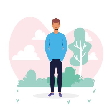 Genç adam gündelik avatar karakteri