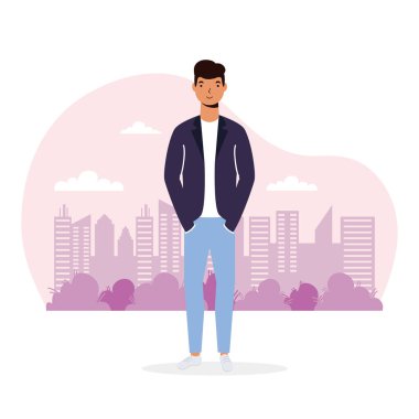 Genç adam gündelik avatar karakteri