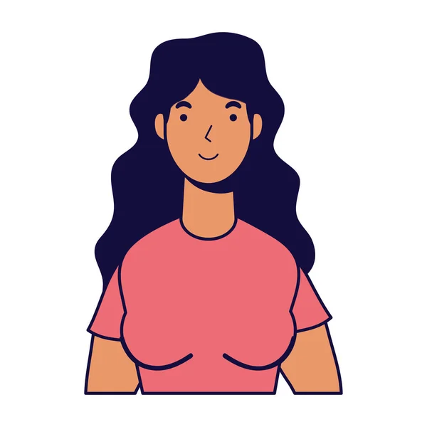 Carácter avatar casual mujer joven — Archivo Imágenes Vectoriales