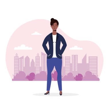 afro genç kadın avatar karakteri