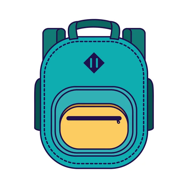 Schooltas apparatuur geïsoleerd pictogram — Stockvector