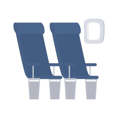 Uçak sandalyeleri sahne ikonu