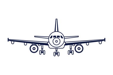 Uçak taşımacılığı hava yolu simgesi izole