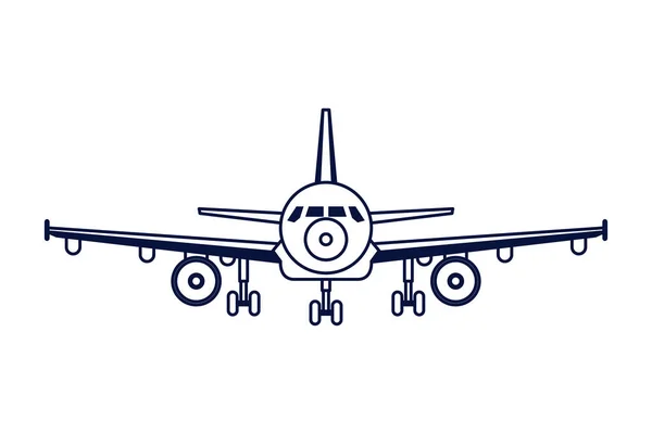 Avion transport compagnie aérienne icône isolée — Image vectorielle
