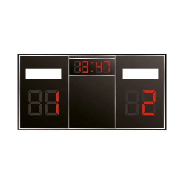Tournament scoreboard digital isolated icon — Stock Vector