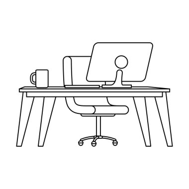 Masaüstü ve kahve fincanı sahnesi olan işyeri