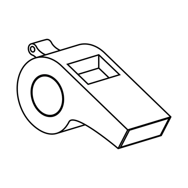 Silbato árbitro accesorio aislado icono — Archivo Imágenes Vectoriales