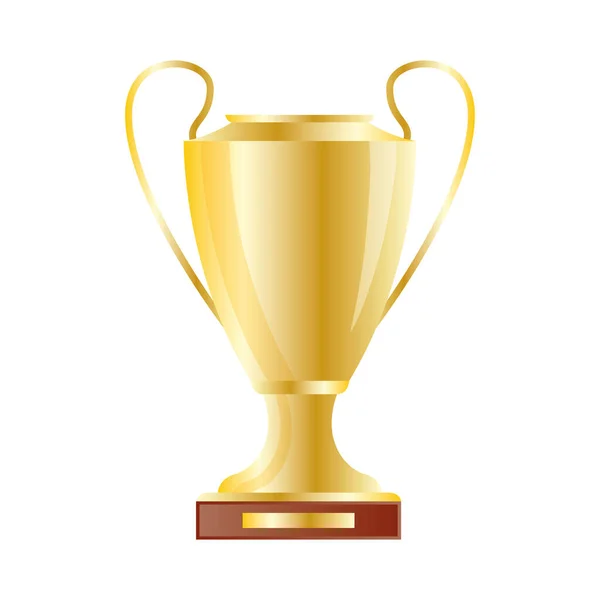 Trofeo taza premio icono aislado — Vector de stock