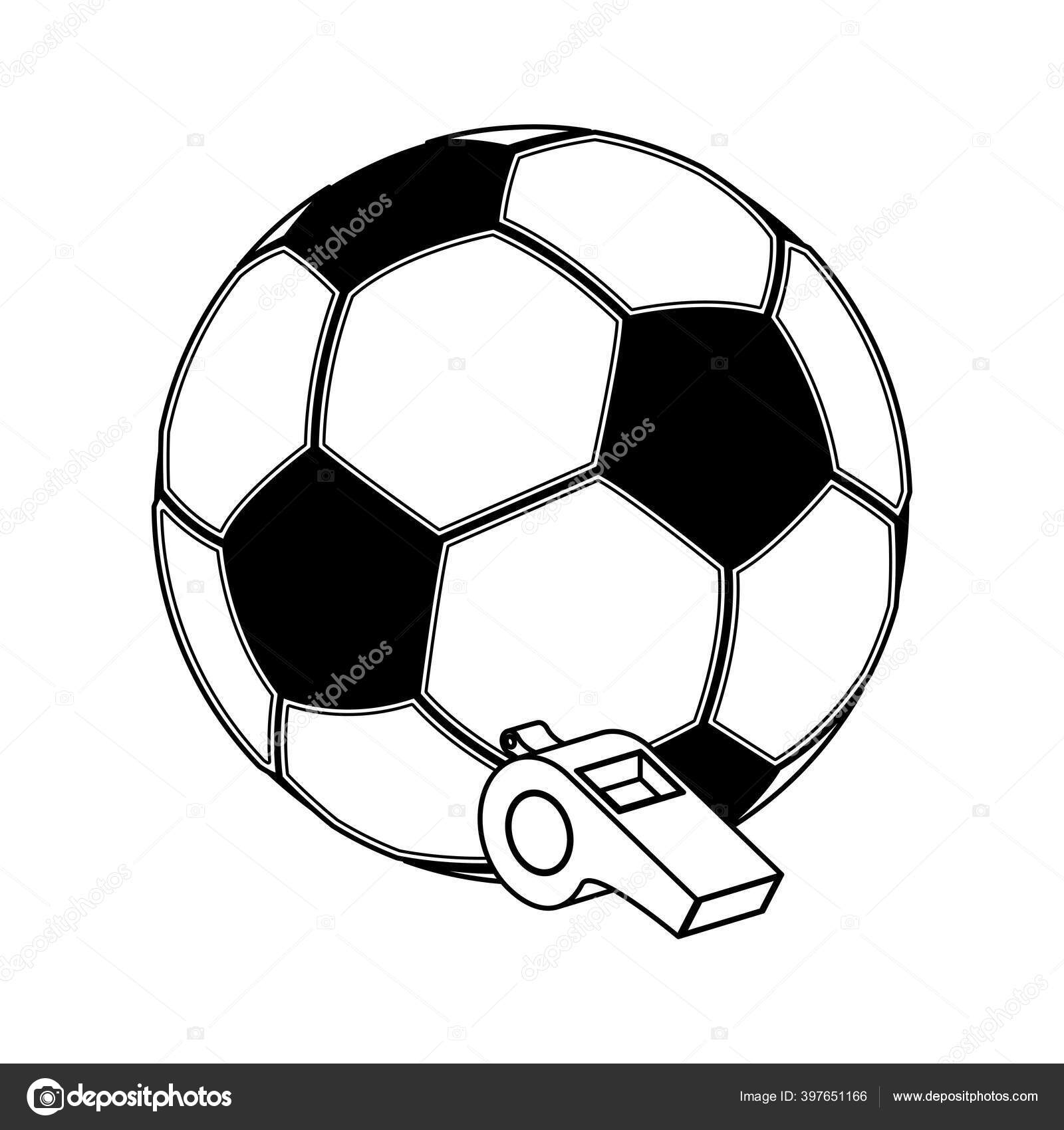 Fussball Sport Ballon Fussball Mit Schiedsrichterpfiff Vektorgrafik Lizenzfreie Grafiken C Yupiramos Depositphotos