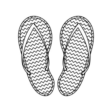 flip flops aksesuar izole simgesi