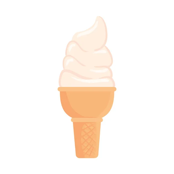 Delicious ice cream on white background — Stock Vector