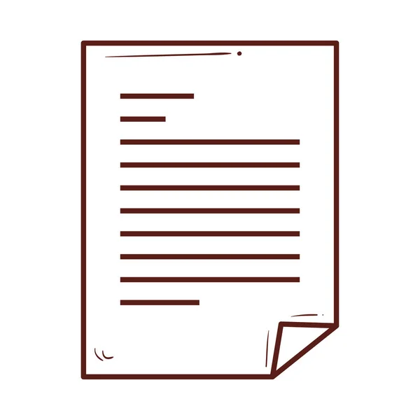 Ikona dokumentu papierowego na białym tle — Wektor stockowy