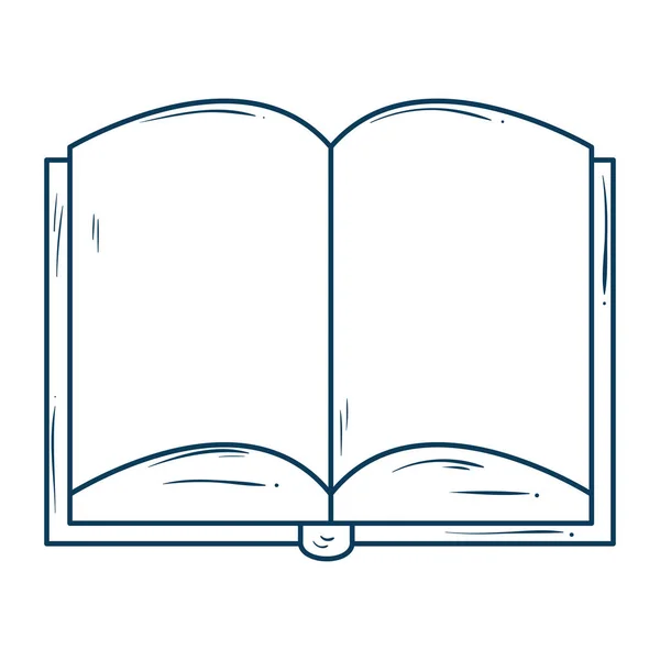 Letteratura a libro aperto, icona in stile linea — Vettoriale Stock