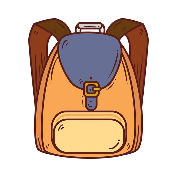 Cute school bag on white background — Stock Vector