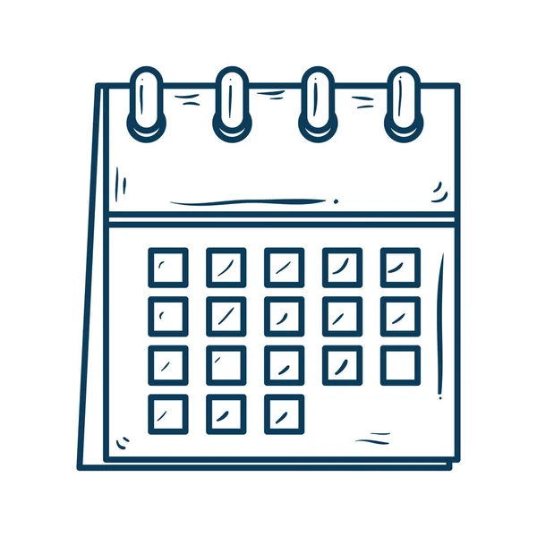 Recordatorio de calendario, icono de estilo de línea — Vector de stock