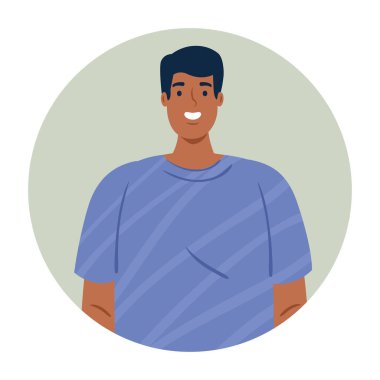 Beyaz arka planda yuvarlak daireler çizen genç bir melez.