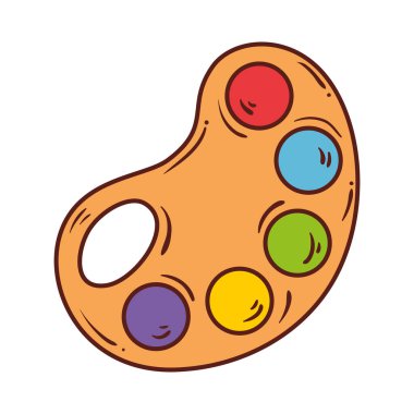 Beyaz arkaplanda boya paleti simgesi