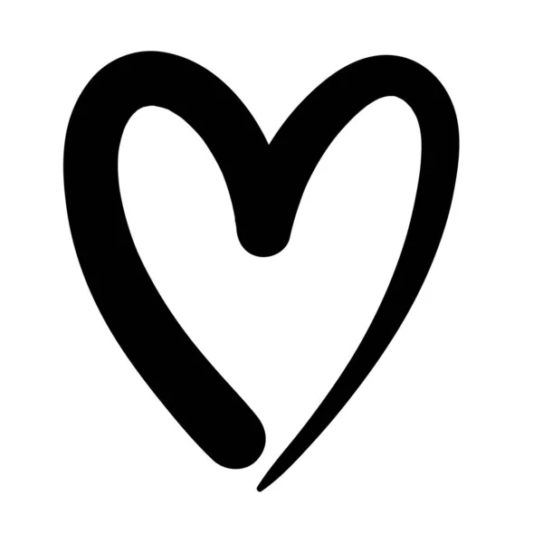 Coeur amour travail art silhouette style — Image vectorielle