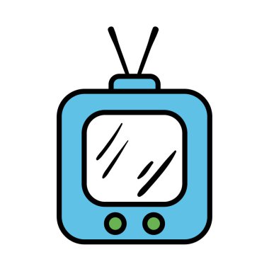 Retro TV pop sanatının düz stili