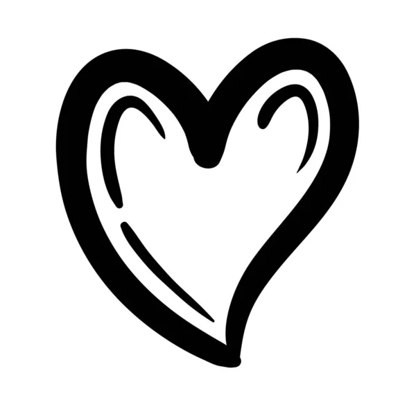 Coração amor desenho trabalho arte estilo silhueta —  Vetores de Stock