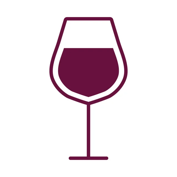 Wine cup drink style line icon — Stock Vector