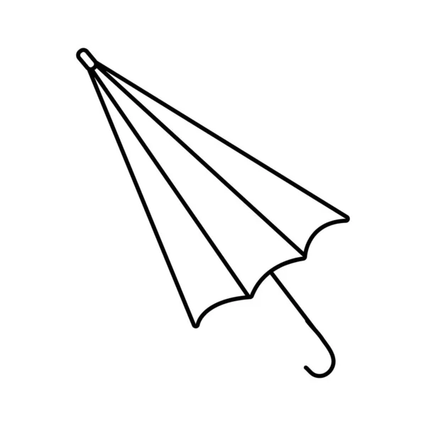 Paraplu accessoire lijn stijl pictogram — Stockvector