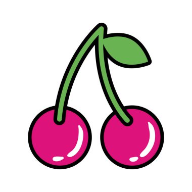 taze kirazlar pop sanatının düz stili