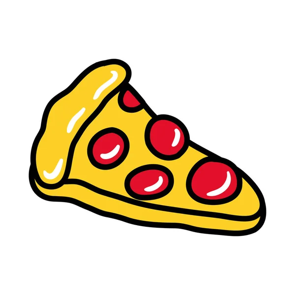 Pizza pop arte estilo plano — Vector de stock