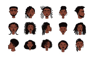 15 Afro etnik kişilik grup karakterleri avatarlıyor