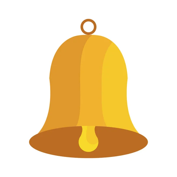 Zlatý zvonek ikona, v bílém pozadí — Stockový vektor