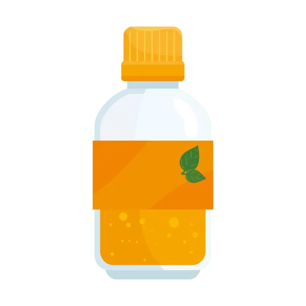 Orangensaft in Plastikflasche, weißer Hintergrund — Stockvektor