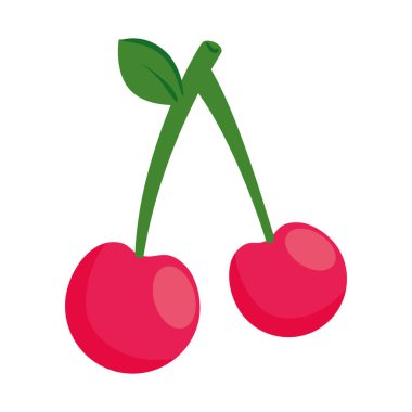 kiraz taze meyve, beyaz arka planda