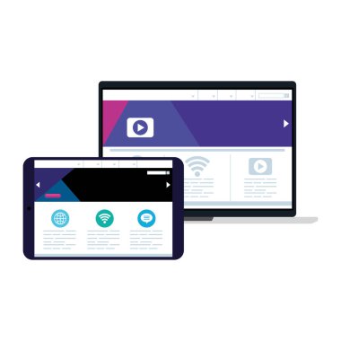 Taşınabilir ve tablet aygıtında model ve konsept web sitesi geliştirme