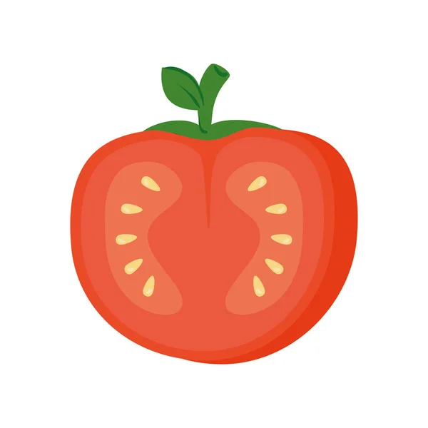Vegetal de tomate fresco en fondo blanco — Vector de stock