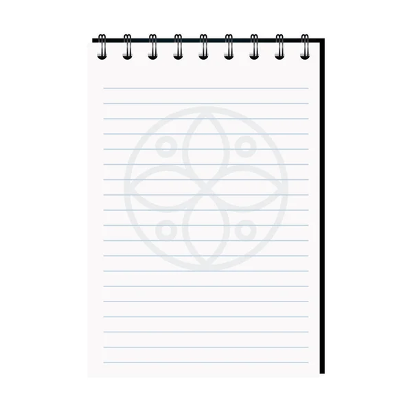 Notebook mockup com sinal, identidade corporativa — Vetor de Stock