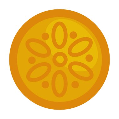 Altın etnik mandala dekoratif izole ikon