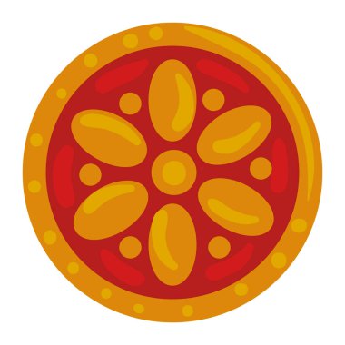 Etnik mandala dekoratif izole simgesi