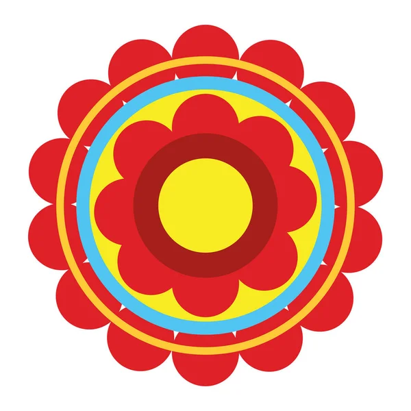 Mandala etnische decoratieve element met bloem — Stockvector