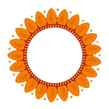 Çiçeksel etnik mandala dekoratif izole ikonu