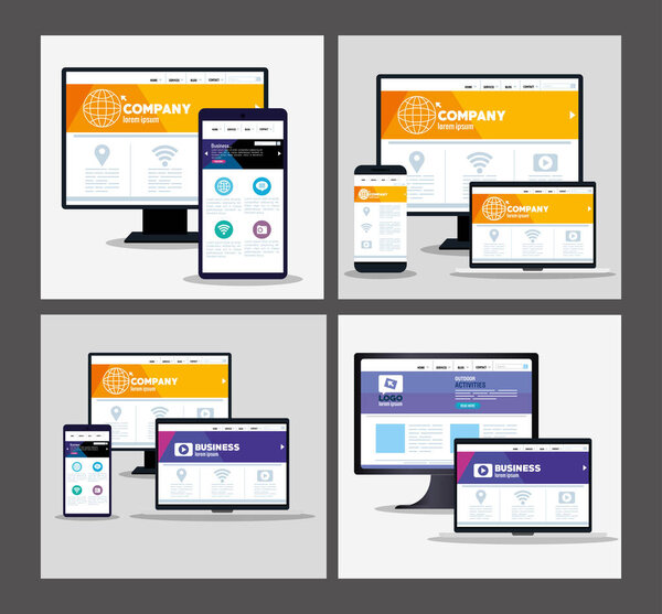 макет отзывчивый веб, разработка концепции веб-сайта, в электронике устройств