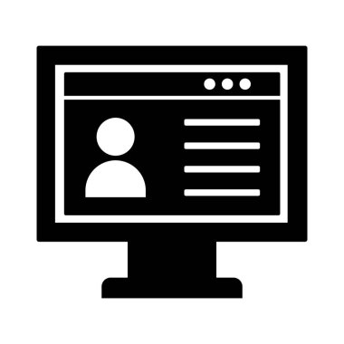 masaüstü şablonu web sayfası siluet biçimi simgesi