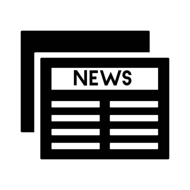 haber kağıdı siluet biçimi simgesi