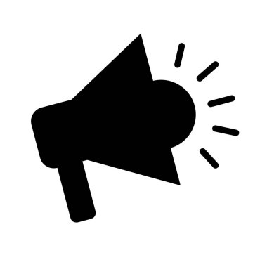 megafon ses siluet biçimi simgesi