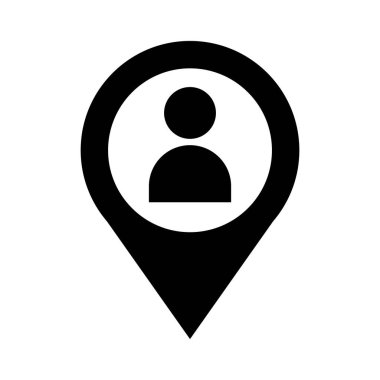 pin konumu siluet biçimi simgesinde avatar kullanıcısı