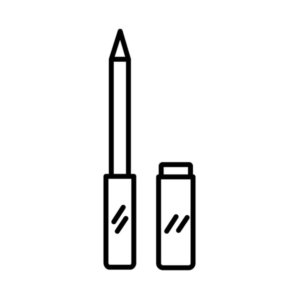 Make-up eyeliner lijn stijl pictogram — Stockvector