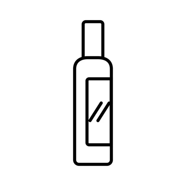 Make-up product in fles lijn stijl pictogram — Stockvector