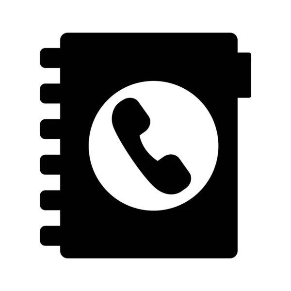 Telefoon directory silhouet stijl pictogram — Stockvector