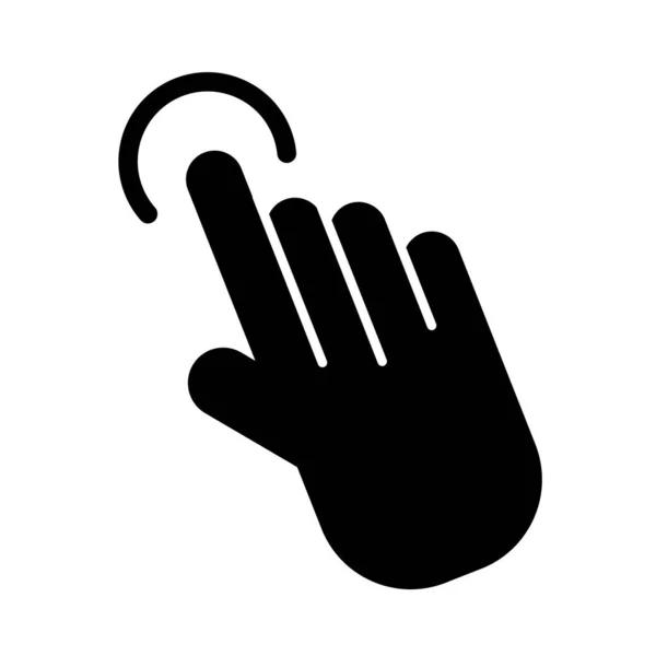 Hand Indexierung Silhouette Stil-Symbol — Stockvektor