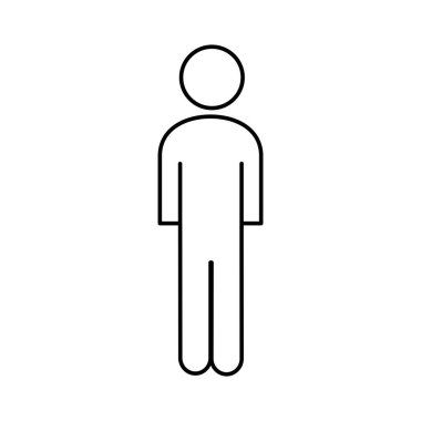 Aile babası figürü çizgi simgesi